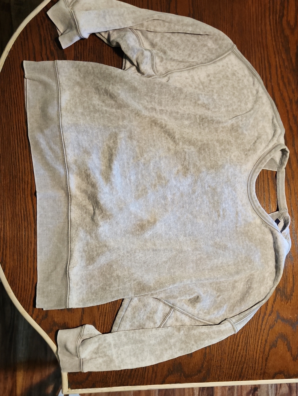 Ocean Drive Light Sage Crewneck Sweater With Cutout Back